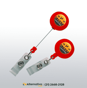 Roller clip personalizado clipe retrátil para cracha