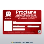 Carteirinha de Igreja em PVC Personalizada