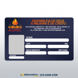carteirinha para membros assembléia