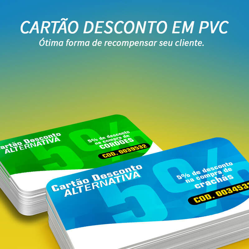cartão pvc personalizado no Rio de janeiro