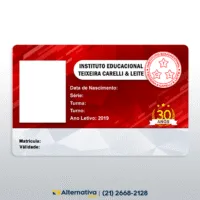 Carteirinha escolar em PVC