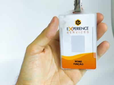 Crachá pvc empresarial