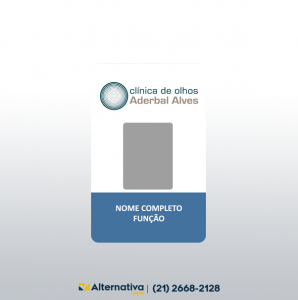 crachá empresarial modelo de cracha