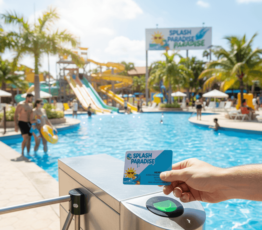 Cartão PVC Carteirinha de Clube Parque aquático