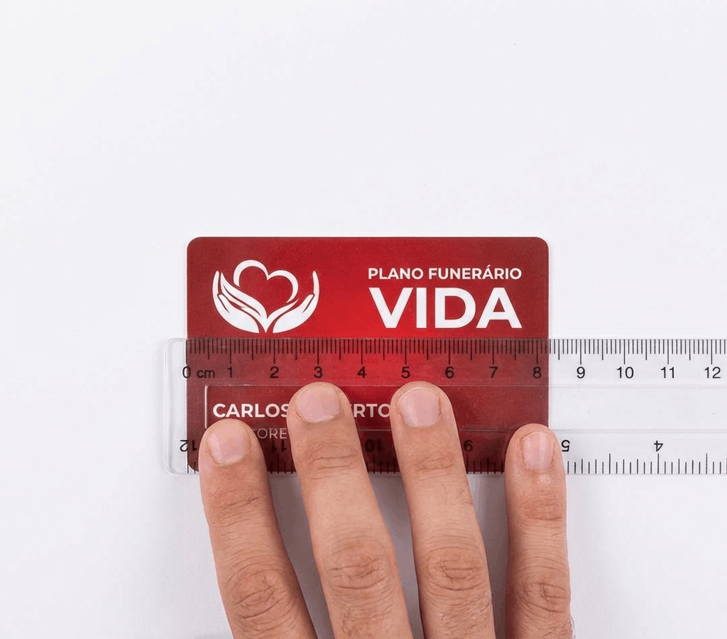 Tamanho de um Cartão PVC Carteirinha Personalizada